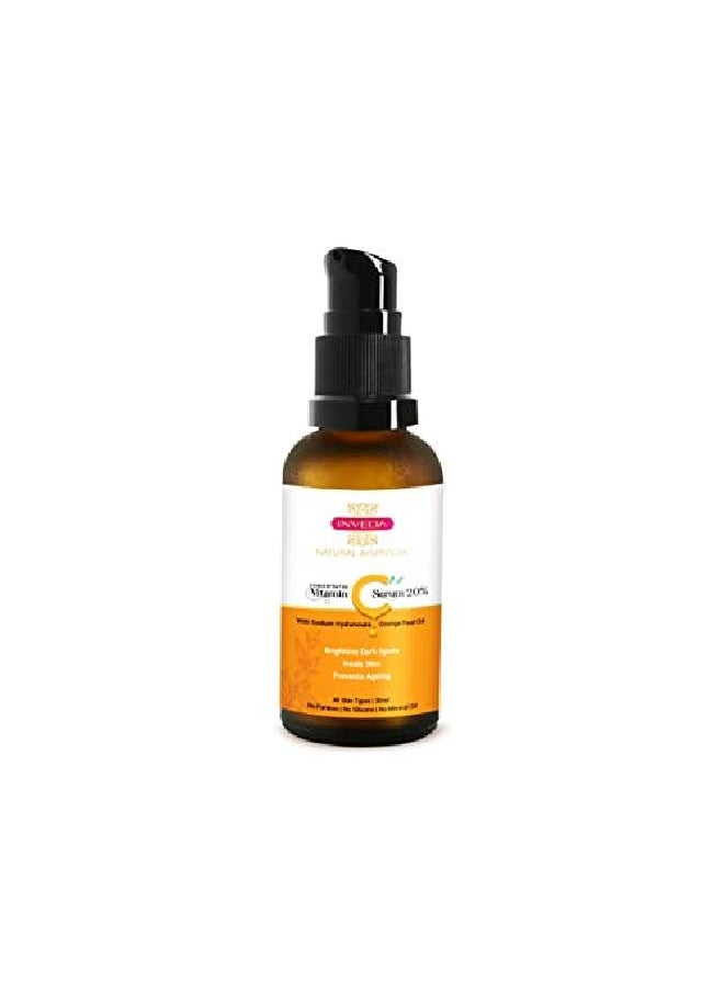Inveda Concentrated Vitamin C Serum 20% Removes Dark Spots Gives Even Tone Bright & Tight Skin with Orange Peel Oil for Hydrated Youthful Glow 30ml  - Image 2