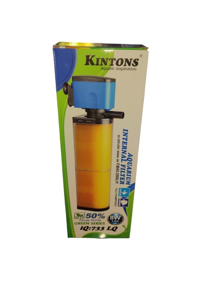 Kintons 50% Energy Saving Aquarium Internal Filter Submersible Filter for Freshwater & Marine Aquarium 8w 2500l/h- IQ-733LQ - Image 2