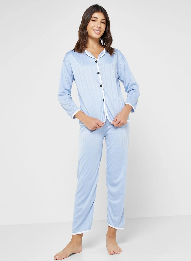 Ginger Textured Pyjama Set