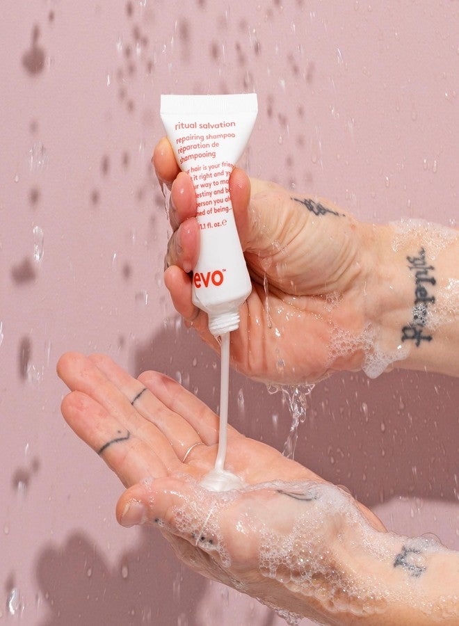 EVO Ritual Salvation Repairing Shampoo - Gently Cleanses, Treats Damaged & Brittle Hair & Protects Color - Travel Size, 30ml / 1.01fl.oz - Image 5