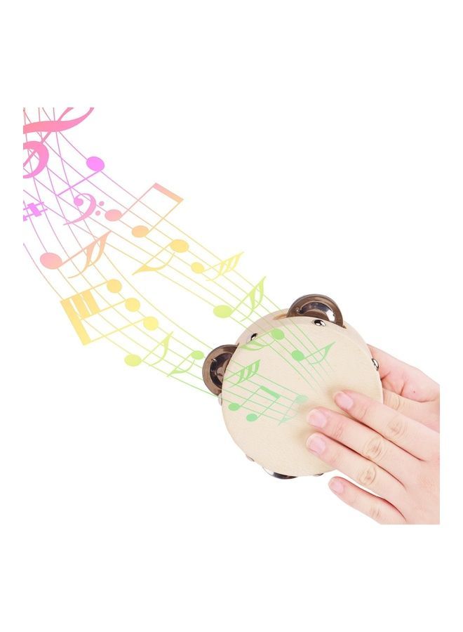 Loquat Hand Tambourine With Single Row Jingles - Image 4