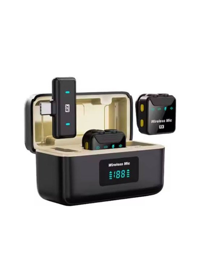 SX23 Noise Cancelling Mini Wireless Lavalier Microphone - Compatible With Android & iOS - Image 1