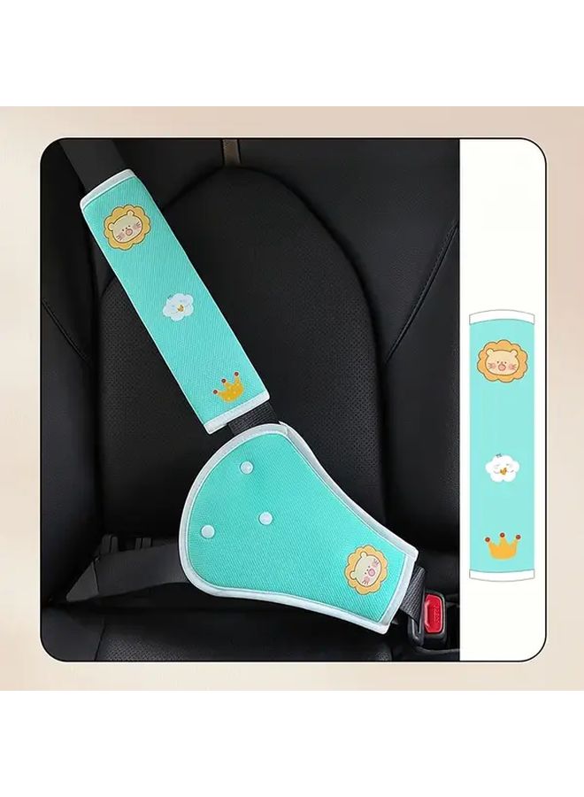 A 1 2 Set Cartoon Baby Car Seat Belt Protector For Neck And Belly Pink Bunny - Image 4