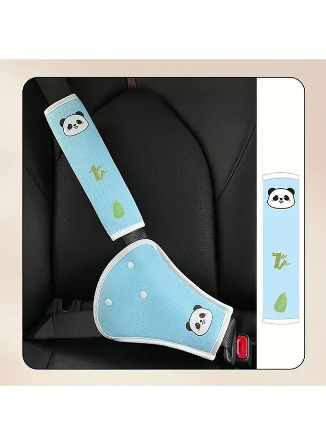 A 1 2 Set Cartoon Baby Car Seat Belt Protector For Neck And Belly Pink Bunny - Image 5