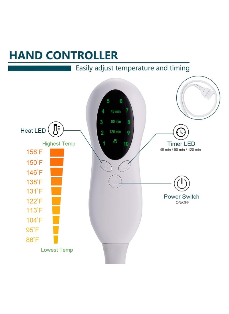 Generic Heating Pad - Electric Heat Pad for Back Pain and Cramps Relief Electric Fast Heat Pad with 10 Heat Settings Auto Shut Off Machine Washable 12" x 24"  - Image 4