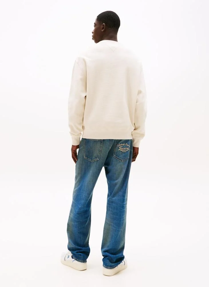 تومي جينز Relaxed Waffle Sweatshirt