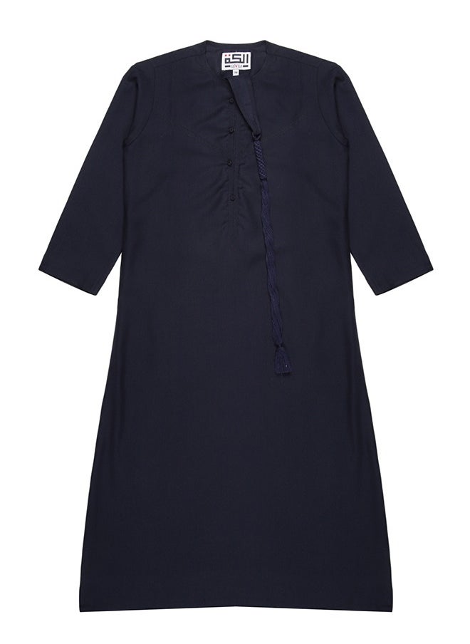 U.S. ELK Boy’s Emirati Kandura | Stitched Traditional Kids Arabic Thobe, Dishdasha, Kaftan for Boys | Long Sleeve Islamic Arab Dress with Side Pocket  - Image 3