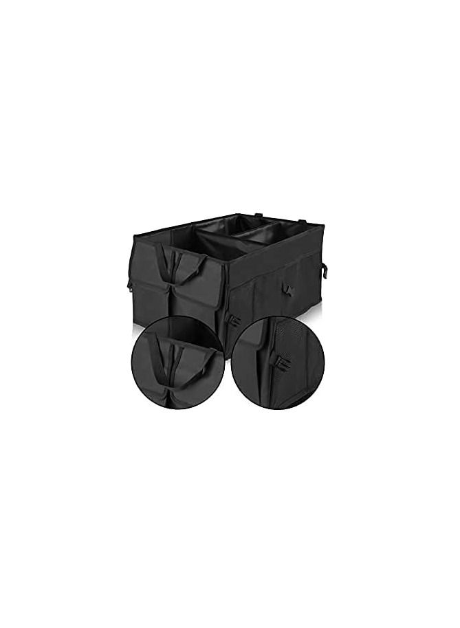 AccLoo Car Trunk Organizer  Car Storage Boot Organizer Capacity Collapsible large space and Waterproof Trunk Storage Organiser with Non slip Bottom and Securing Straps  Suitable for Car  SUV   Trucks - Image 3