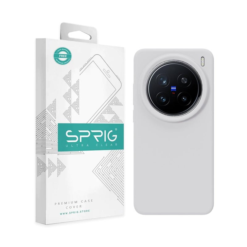 SPRIG Compatible with vivo x200 Pro Premium SilkTone Back Cover Drop Tested Shock Proof Mobile Case for Men, Women, Boys and Girls with Camera Protection (White) - Image 5