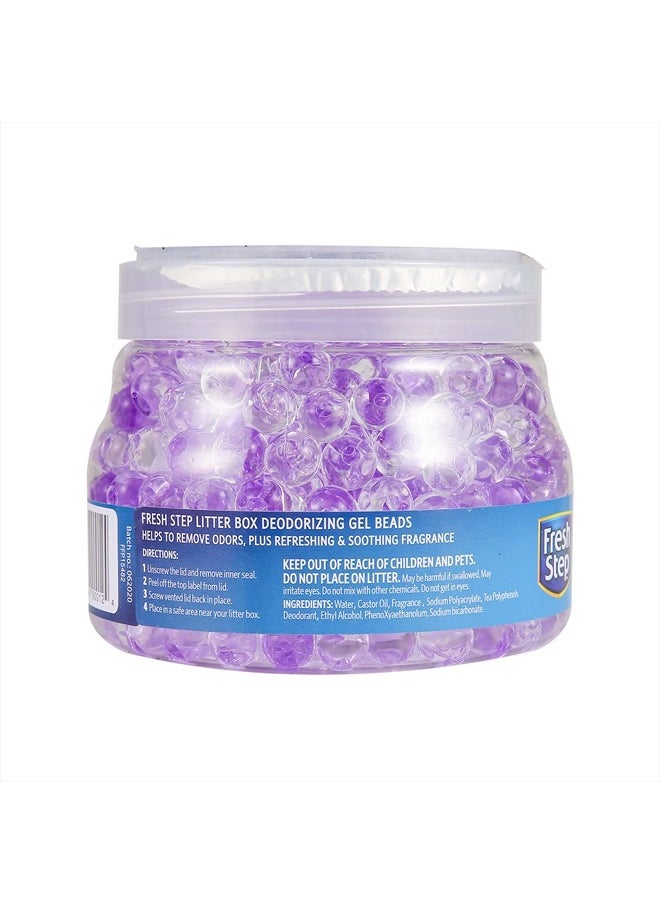 Fresh Step - Litter Box Deodorizing Gel Beads in Soothing Lavender Scent | Deodorizing Gel Beads Air Freshener for Pet Smells from Litter Box | 12 oz Pet Odor Eliminating Gel Beads to Freshen Air - Image 1