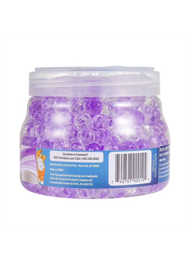 Fresh Step - Litter Box Deodorizing Gel Beads in Soothing Lavender Scent | Deodorizing Gel Beads Air Freshener for Pet Smells from Litter Box | 12 oz Pet Odor Eliminating Gel Beads to Freshen Air - Image 1
