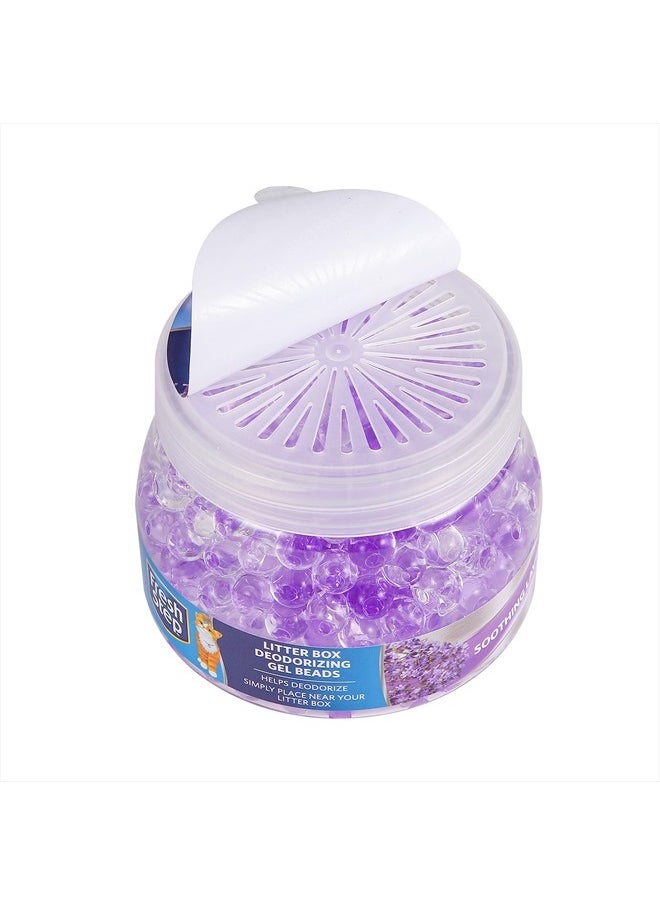 Fresh Step - Litter Box Deodorizing Gel Beads in Soothing Lavender Scent | Deodorizing Gel Beads Air Freshener for Pet Smells from Litter Box | 12 oz Pet Odor Eliminating Gel Beads to Freshen Air - Image 1