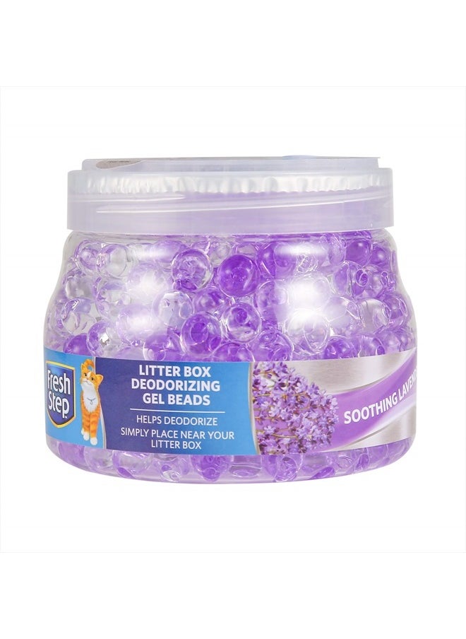 Fresh Step - Litter Box Deodorizing Gel Beads in Soothing Lavender Scent | Deodorizing Gel Beads Air Freshener for Pet Smells from Litter Box | 12 oz Pet Odor Eliminating Gel Beads to Freshen Air - Image 1