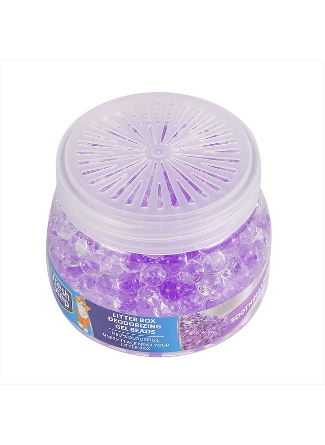 Fresh Step - Litter Box Deodorizing Gel Beads in Soothing Lavender Scent | Deodorizing Gel Beads Air Freshener for Pet Smells from Litter Box | 12 oz Pet Odor Eliminating Gel Beads to Freshen Air - Image 1