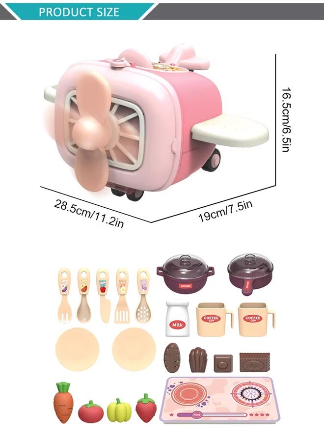 Kids Kitchen Playset,Children's Play House Kitchen Toys Set, Indoor Kitchen Cooking Playset Toys,Pretend Play Realistic Role Play Cooking Toy Playset For 3 4 5 6 years Old Girls Boys - Image 2