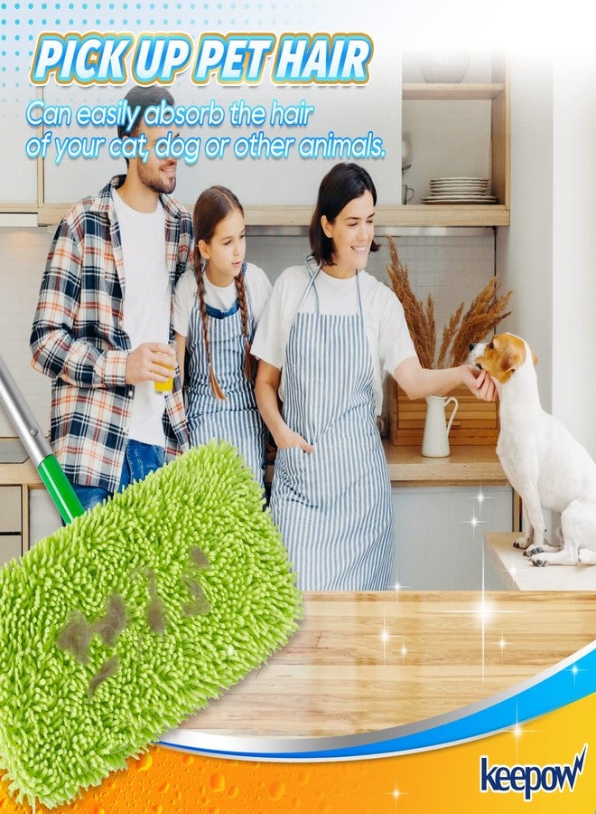 KEEPOW Reusable Microfiber Mop Pads Compatible with Swiffer Sweeper, Dry Sweeping Cloths, Wet Pads Refill for Swiffer Mop Pads Replacement Sweeping Mopping Pad Refills for Hardwood Surface Floor Cleaning - Image 4
