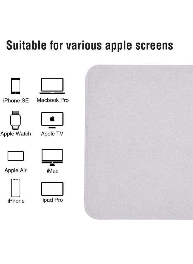 2-Piece Polishing Cloth Compatible with Apple, MacBook, Camera and Other Electronics Screens, Microfiber Cleaning Cloth, Soft, Nonabrasive Material