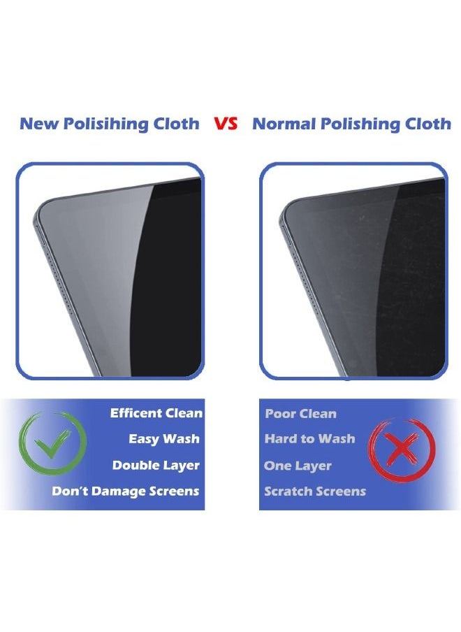 2-Piece Polishing Cloth Compatible with Apple, MacBook, Camera and Other Electronics Screens, Microfiber Cleaning Cloth, Soft, Nonabrasive Material