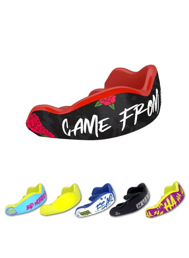 DAMAGE CONTROL High Impact Mouth Guard, Mouthguards for Sports, Boxing, Roller Derby, Hockey, Lacrosse Mouth Guard, Mouth Guards with Ultra Fit and Protection Against Shock (Adult, Came from Nothing) - Image 1