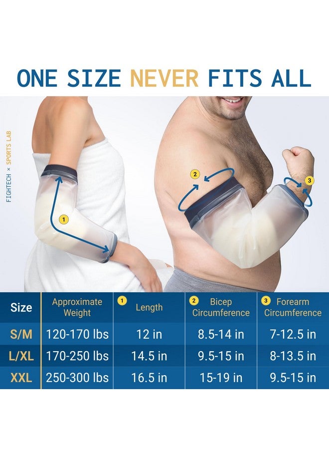 FIGHTECH FIGHTECH PICC Line Shower Cover | Available in 3 Sizes | Reusable IV & PICC Line Sleeve | Waterproof Cast Cover for Elbow | PICC Line Covers for Upper Arm Wound (Weight: 170-250 pounds)  - Image 4
