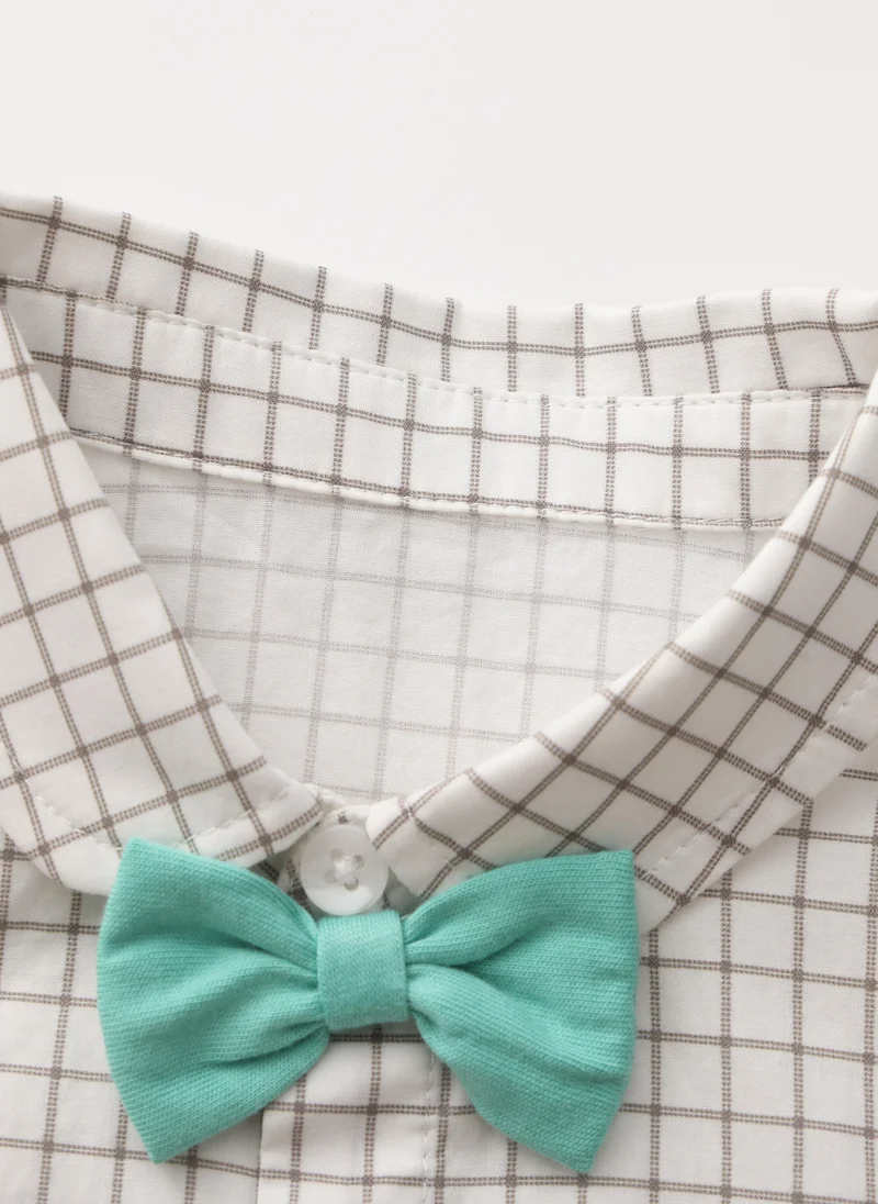 Balabala Blue/White Baby Boys Woven short sleeve suit for Men | Best Price UAE