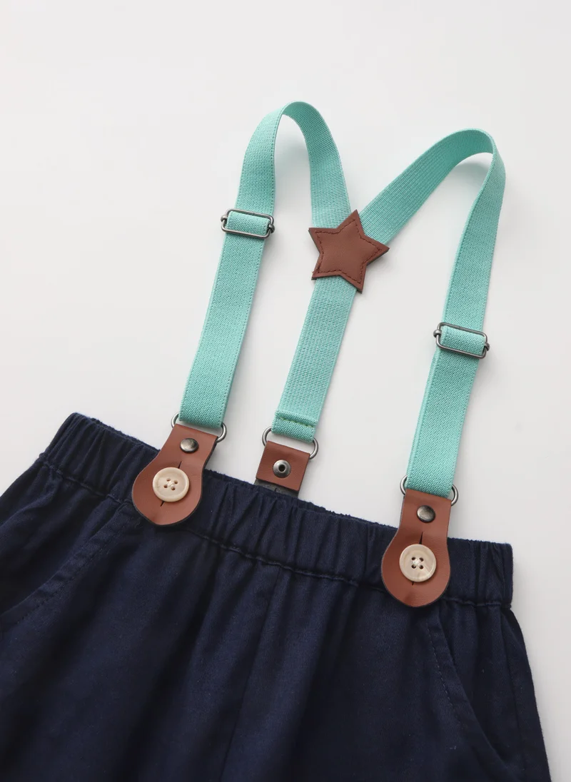 Balabala Blue/White Baby Boys Woven short sleeve suit for Men | Best Price UAE