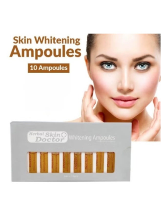 Skin Doctor Whitening Ampoules 10 Pcs 30 ml Brightening Face Serum with Vitamin C and Collagen for Radiant and Even Skin Tone - Image 3