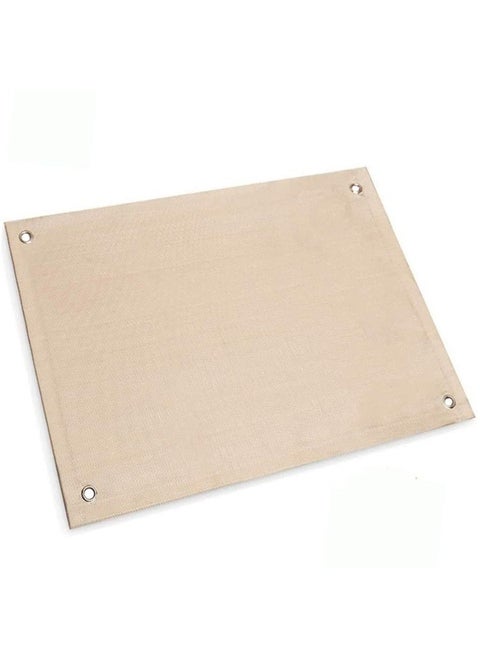 Fire Blanket Fireproof Smoker Blanket Fiberglass Blanket Fireproof Mat for Fire Pit Emergency Blankets for Survival Fireproof Cushion Fire Proof Blanket Cloth Khaki Glass Fiber