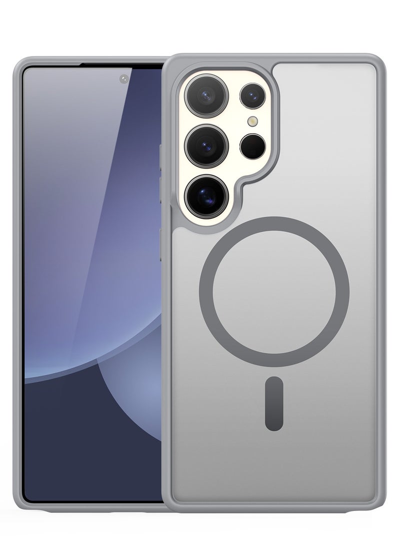 DUX DUCIS Yind Series Cover for the Samsung Galaxy S25 Ultra mobile phone, compatible with MagSafe, a slim, TPU Hybrid PC  cover made of TPU, polycarbonate silicone - Grey - Image 1