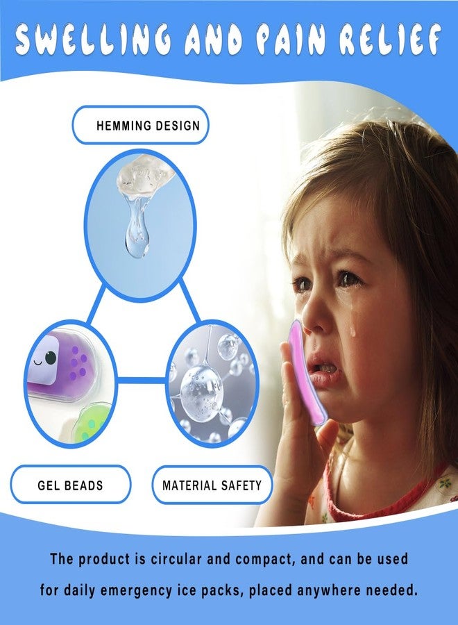 Couleurs Kids Ice Pack, Hot or Cold Pack Gel Cooling Pad, Reusable for Injuries Medical Health,Swelling and Pain Relief, Tired Eyes, Child Injury, Headache, Sinus Relief (Set of 8 - Image 3