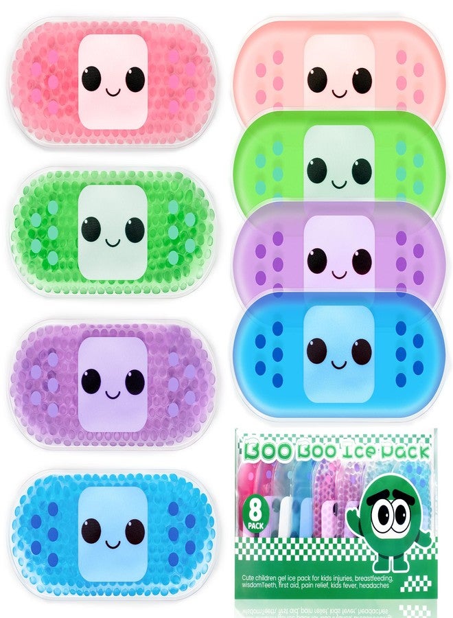 Couleurs Kids Ice Pack, Hot or Cold Pack Gel Cooling Pad, Reusable for Injuries Medical Health,Swelling and Pain Relief, Tired Eyes, Child Injury, Headache, Sinus Relief (Set of 8 - Image 1