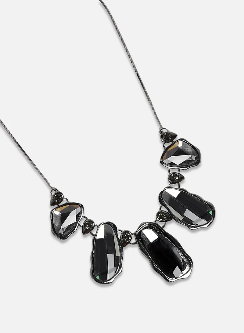 SOHI Gemstone Gaze Collar Artificial Necklace Jewellery