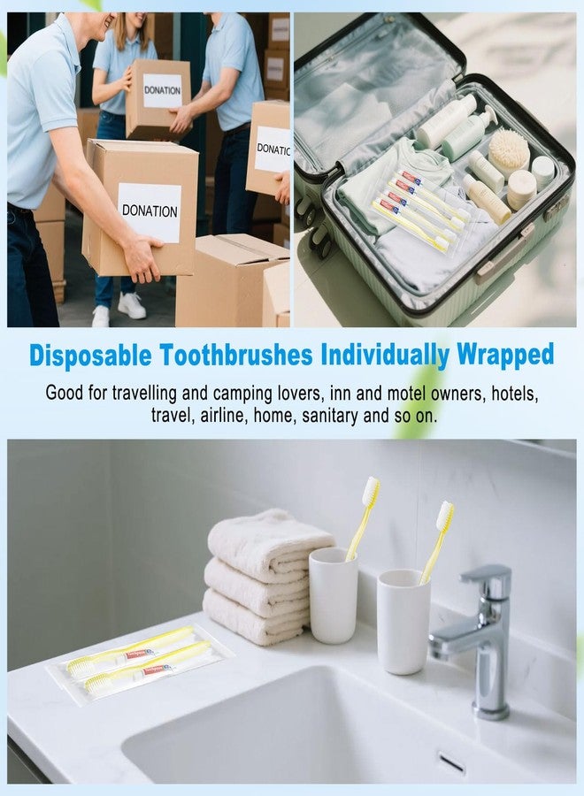 Zhjianup Disposable Toothbrush with Toothpaste Set Bulk, Individually Wrapped Soft Bristles Travel Size Medium Manual Toothbrushes Kit for Hotel/Travel/ Business/Donation/Homeless/Charity/Camping (60 Pack) - Image 5