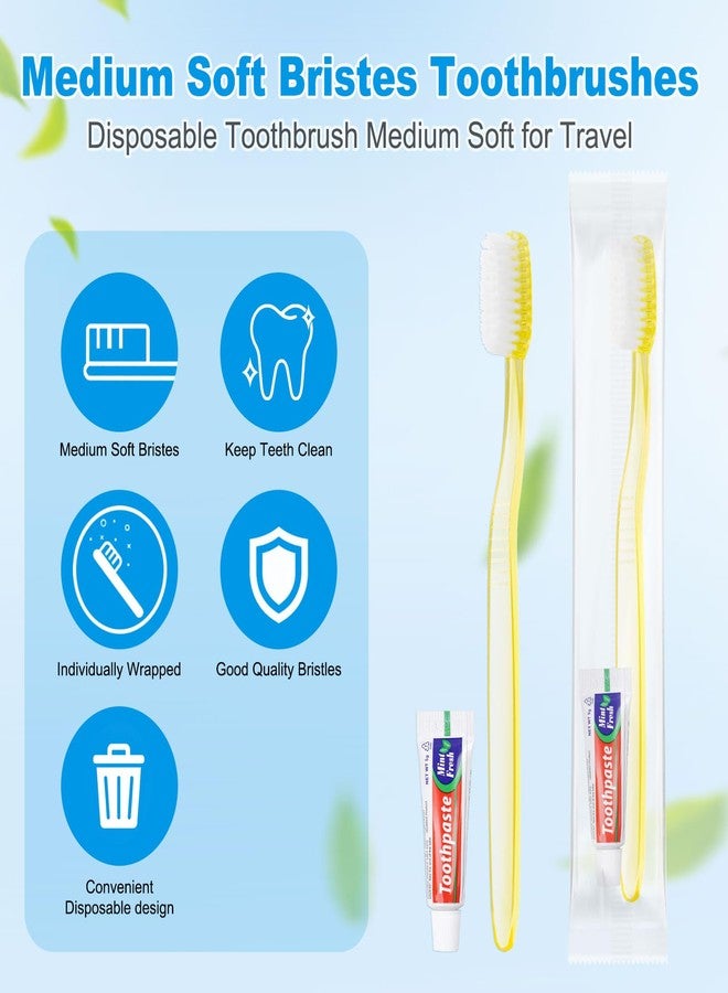 Zhjianup Disposable Toothbrush with Toothpaste Set Bulk, Individually Wrapped Soft Bristles Travel Size Medium Manual Toothbrushes Kit for Hotel/Travel/ Business/Donation/Homeless/Charity/Camping (60 Pack) - Image 3