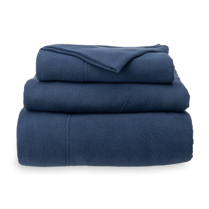 Berkshire Blanket Berkshire Blanket Luxury Soft Microfleece Twin Sheet Set  Warm and Durable  All Season Sheet (Twin  Winter Blue)  - Image 1