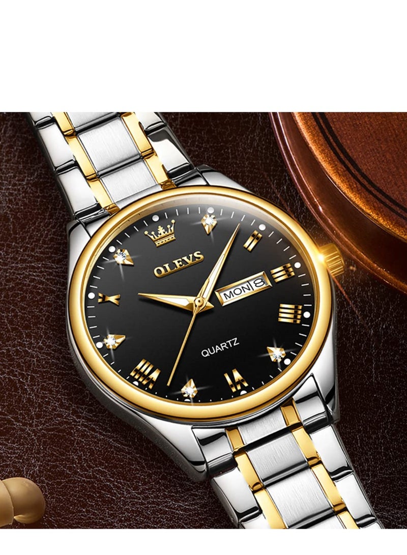 أوليفز ساعات رجالية كوارتز انالوج بعقارب من الستانلس ستيل مقاومة للماء 5563 - Image 5