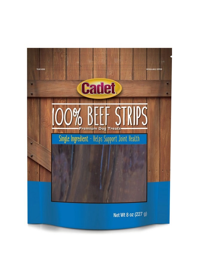 Cadet Cadet 100% Beef Strips Dog Chew Sticks, Long-Lasting Single-Ingredient Natural Treats, High-Protein, Perfect for Small & Large Breeds, 8 oz  - Image 1