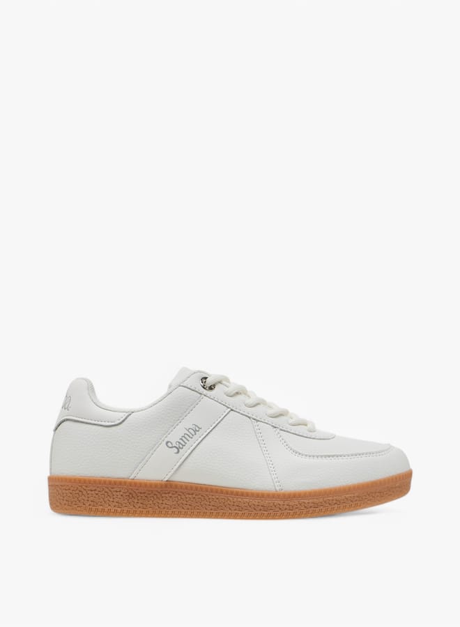 SAMBA Womens' Panelled Lace-Up Sneakers - Image 3