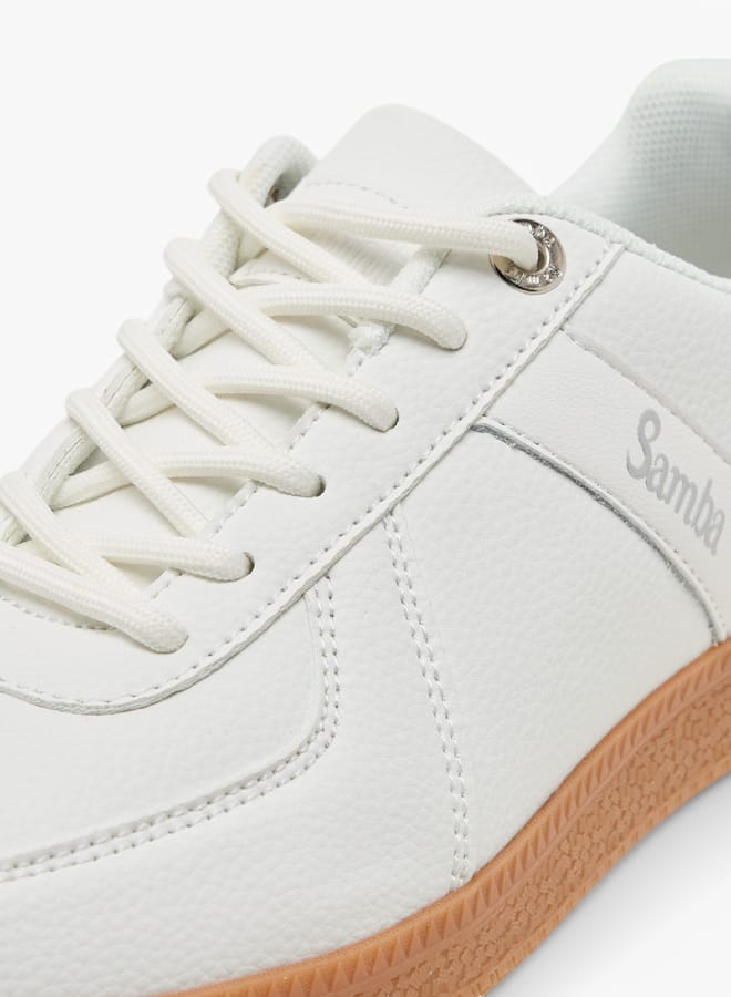 SAMBA Womens' Panelled Lace-Up Sneakers - Image 5