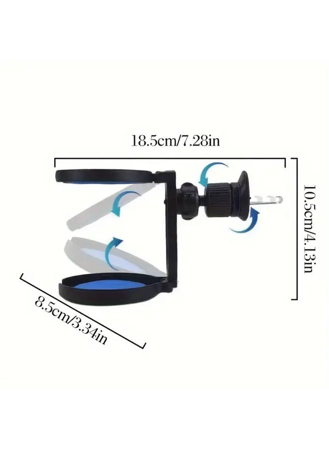 Black Foldable Car Cup Holder Ashtray Stand With Phone Holder ABS Material Compact Design - Image 5
