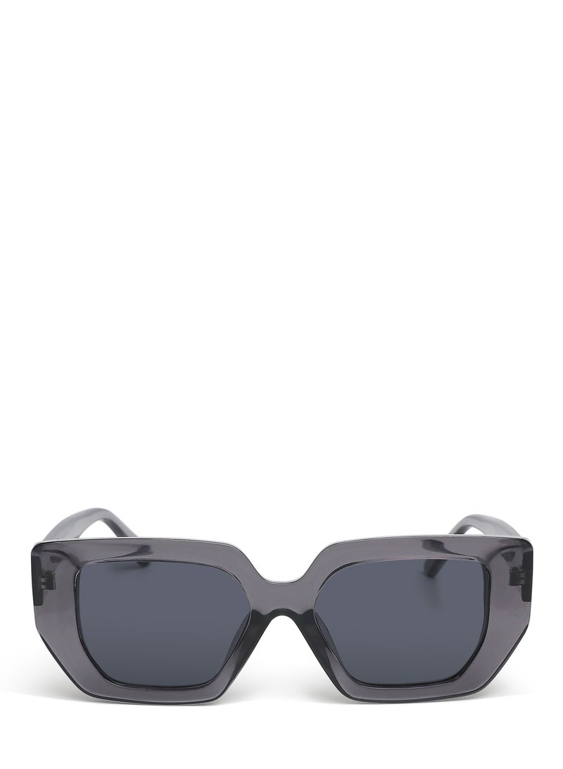 London Rag Oversized Cat Eye Square Sunglasses in Grey - Image 1
