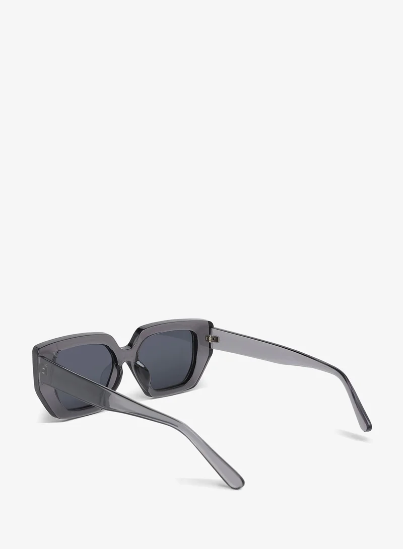 London Rag Black Oversized Cat Eye Square Sunglasses in Grey for Women | Best Price UAE