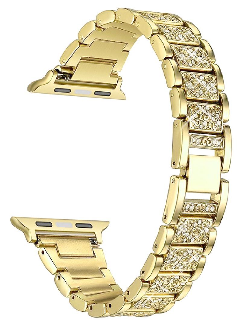 Caviar Women Strap Compatible with Apple Watch band 42mm 44mm iWatch Band Stainless Steel Bracelet Diamond Strap Apple Watch 7 6 Band Watchbands - Image 3