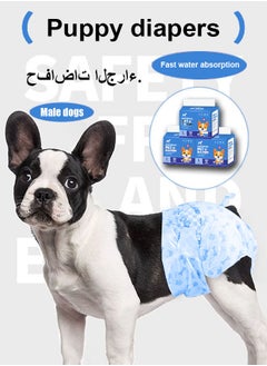 Generic Dog DiapersComfortable Absorbent, Leakproof Dog Wrap Disposable Diapers Diapers for Dogs in Heat, Excitable Urination, or Incontinence Disposable Dog Diapers  with Leak Proof Fit Puppy Diaper Liners Ultra Absorbent Doggie Diapers Pet Doggy Soft Diapers, Super Absorbent Disposable Leakproof Nappies  - Image 1