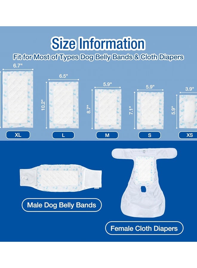 Pet Soft Disposable Dog Diaper Liners Booster Pads - Fit for Most Washable Dog Diapers & Dog Belly Bands Wraps, Ultra Absorbent for Marking, Incontinence, Male in Heat - Image 4