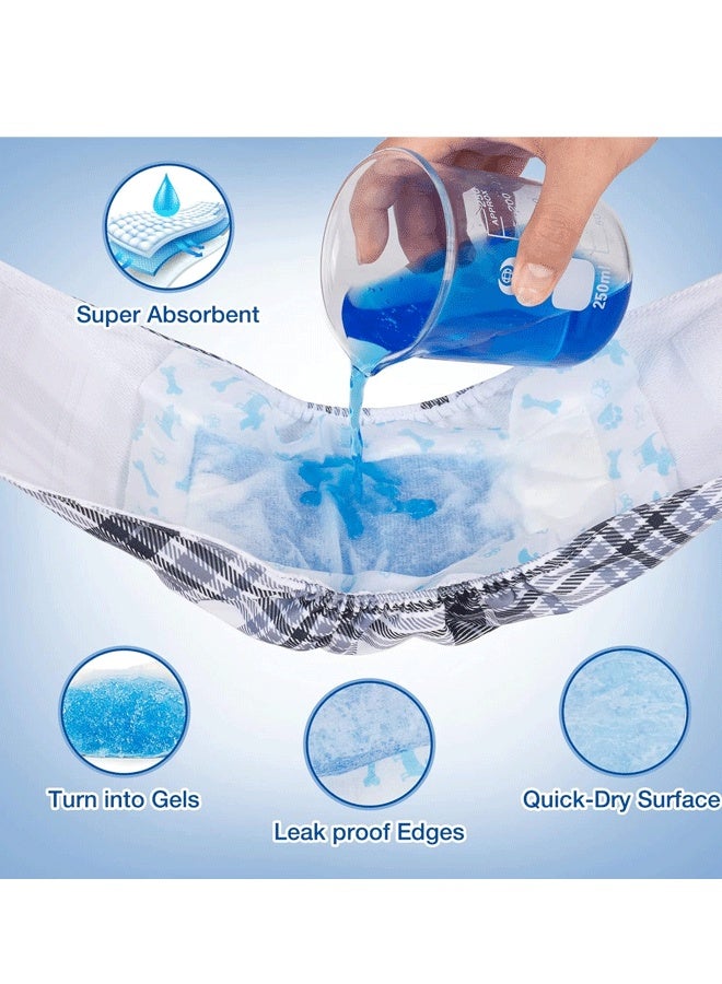 Pet Soft Disposable Dog Diaper Liners Booster Pads - Fit for Most Washable Dog Diapers & Dog Belly Bands Wraps, Ultra Absorbent for Marking, Incontinence, Male in Heat - Image 3
