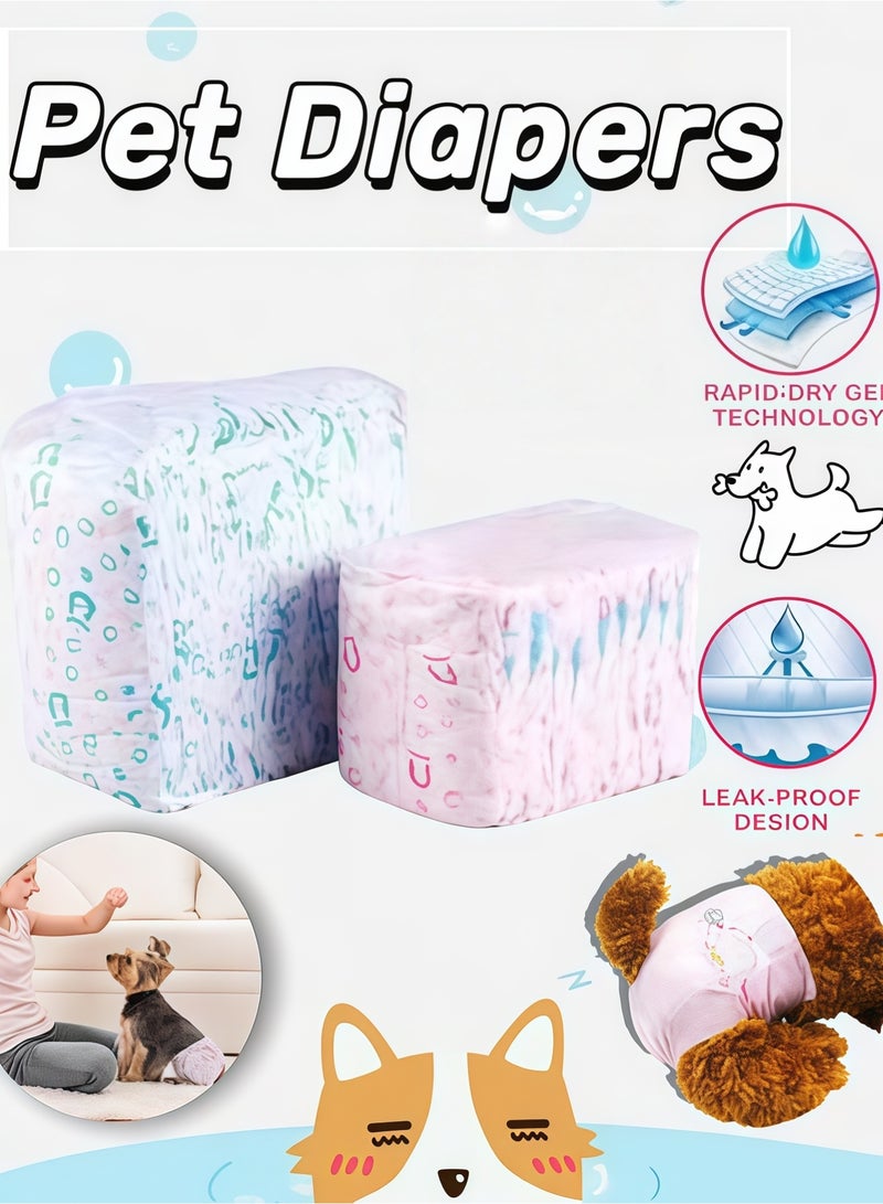حفاضات حيوانات أليفة للاستخدام مرة واحدة، حفاضات كلاب ذكور 10 قطع، حفاضات قابلة للتهوية، أغطية قابلة للتعديل للكلاب الذكور مع بطانات حفاضات جرو مانعة للتسرب، حفاضات كلاب فائقة الامتصاص، للكلاب الذكور، حفاضات مناسبة لتدريب الكلاب على التبول أثناء فترة الشبق، والتبول اللاإرادي، وسلس البول (10 قطع للكلاب الذكور) - Image 1