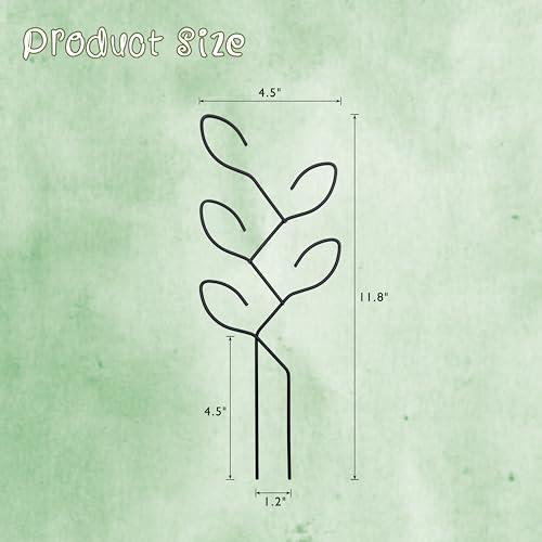 Natrlart 2 Pcs Metal Leaf Shape Garden Trellis for Climbing Plant, Potted Plants, Mini Plants, Indoor Plants Trellis, Home Plant Tool, Plant Lover Gifts Ideas for Garden Potted, Hoya, Pothos, Flower, Monstera - Image 2
