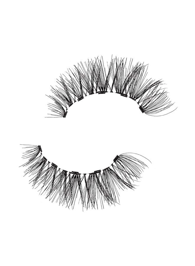 KISS Magnetic Eyeliner & Lash Kit, Tempt, 1 Pair of Synthetic False Eyelashes With 5 Double Strength Magnets and Smudge Proof, Biotin Infused Black Magnetic Eyeliner with Precision Tip Brush  - Image 5
