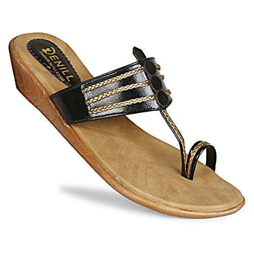 Denill WOMEN TOE RING WEDGE SLIPPERS UK 8 - Image 2